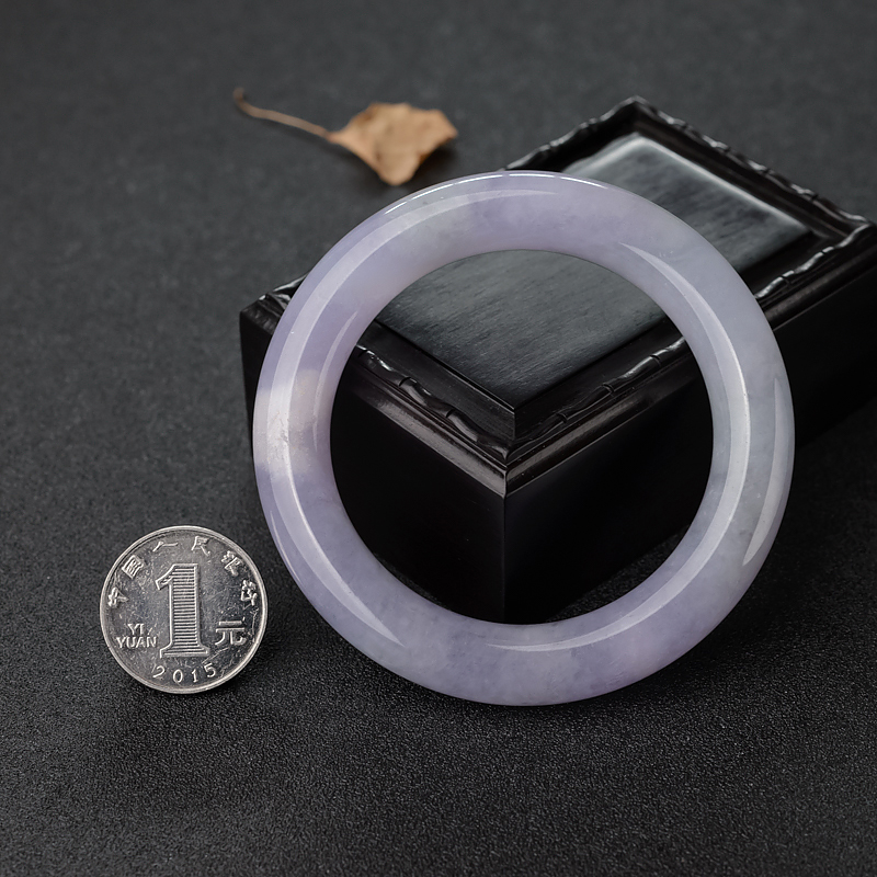 糯种翡翠圆镯-红掌柜