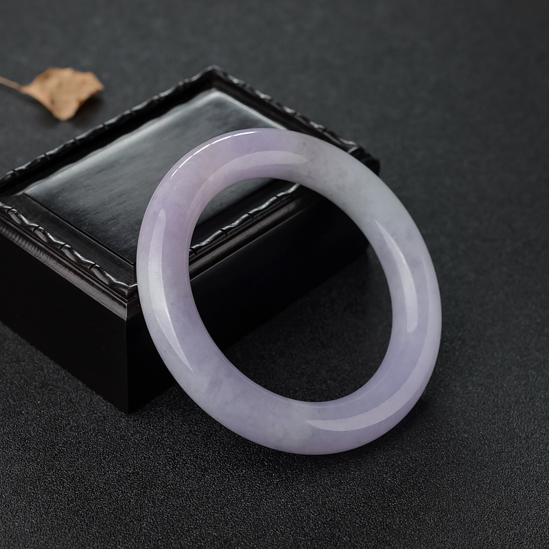 56.5mm春带彩翡翠圆镯-红掌柜