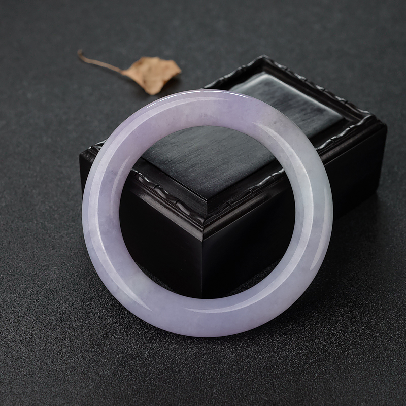 56.5mm糯种翡翠圆镯-红掌柜