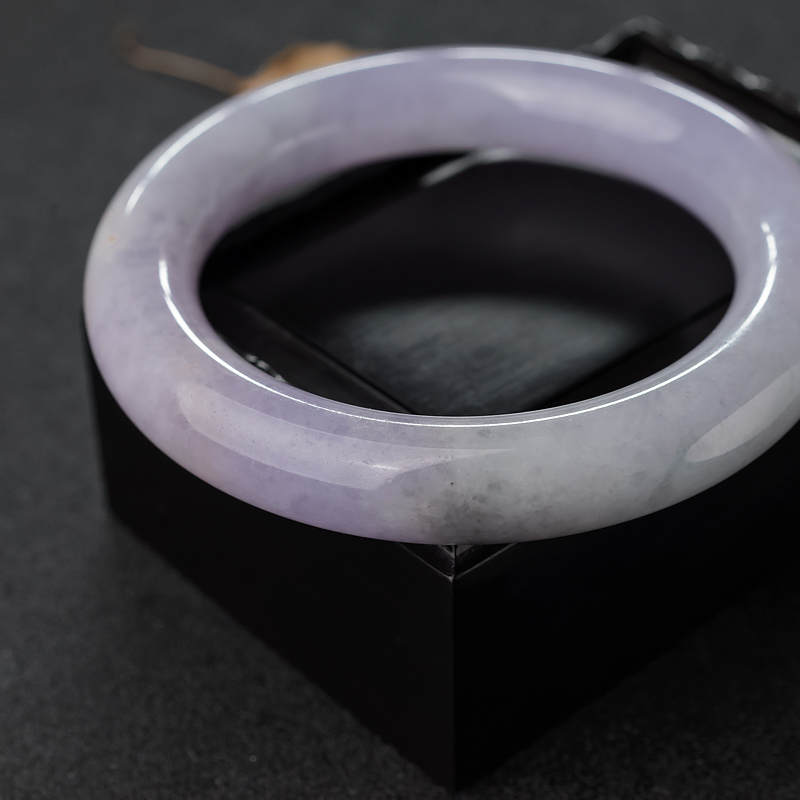 春带彩翡翠圆镯-红掌柜