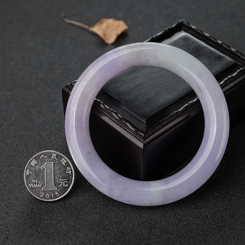 糯种翡翠圆镯-红掌柜