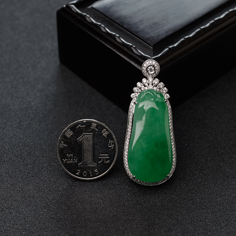 糯种翡翠福瓜吊坠-红掌柜