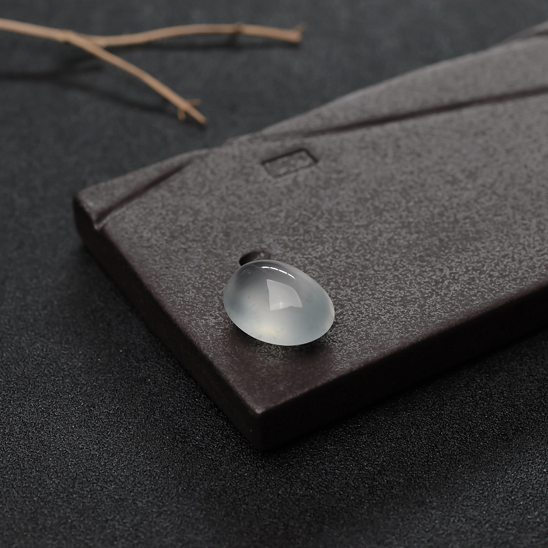 缅甸冰种翡翠戒面-红掌柜