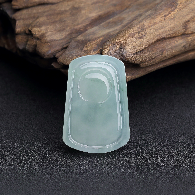 缅甸天然浅绿翡翠宝宝佛吊坠-红掌柜