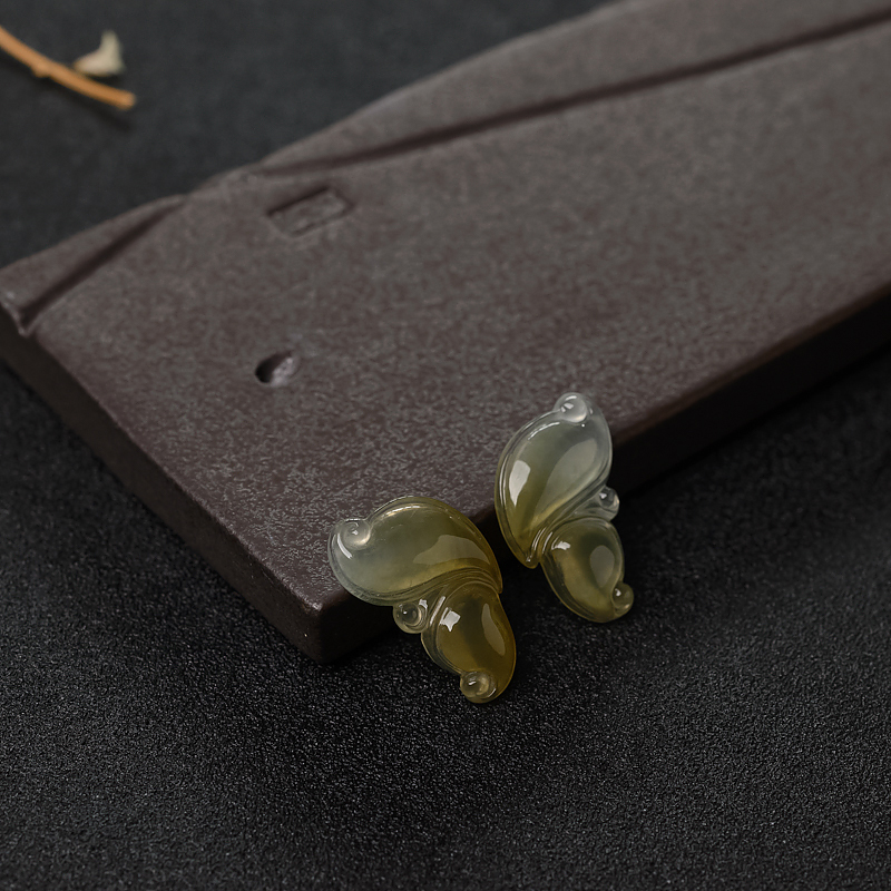 冰种黄翡戒面-红掌柜