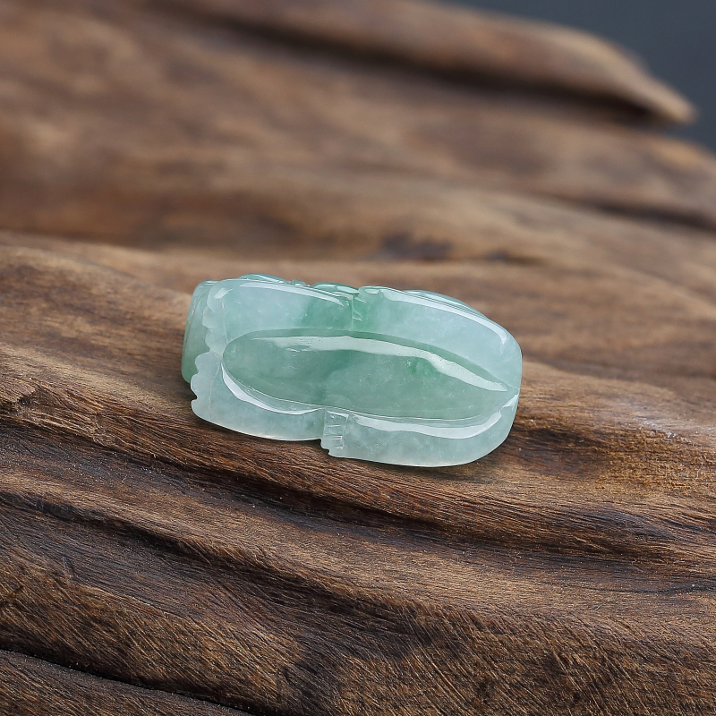 缅甸天然飘翠翡翠貔貅吊坠-红掌柜