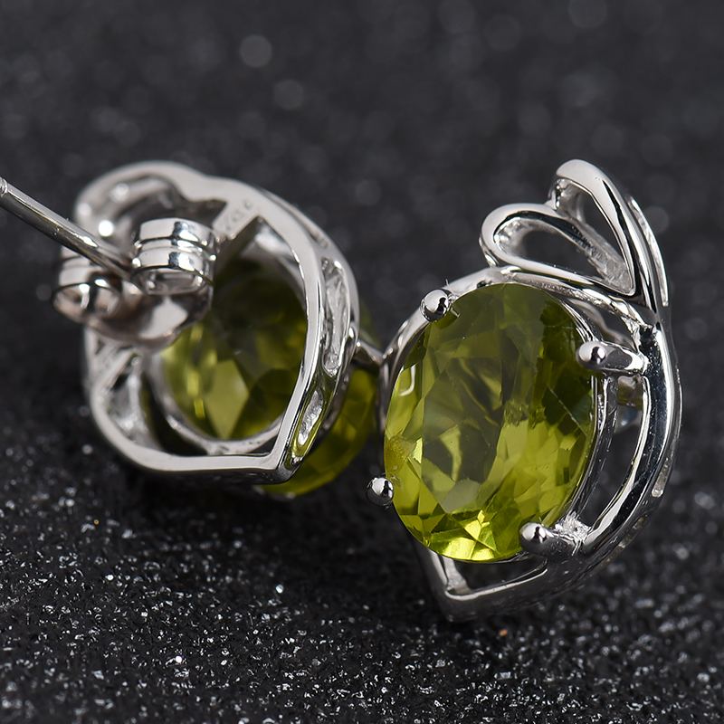 天然橄榄石耳坠 - 红掌柜