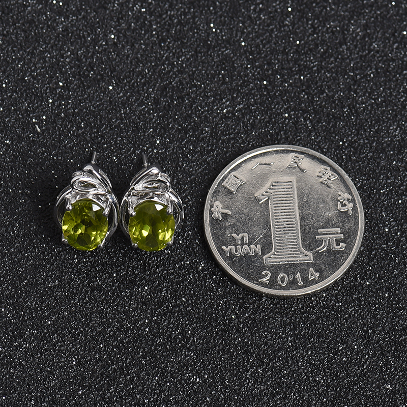 18K橄榄石耳坠 - 红掌柜