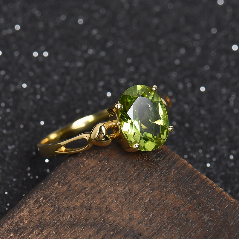 18K金橄榄石戒指-红掌柜 