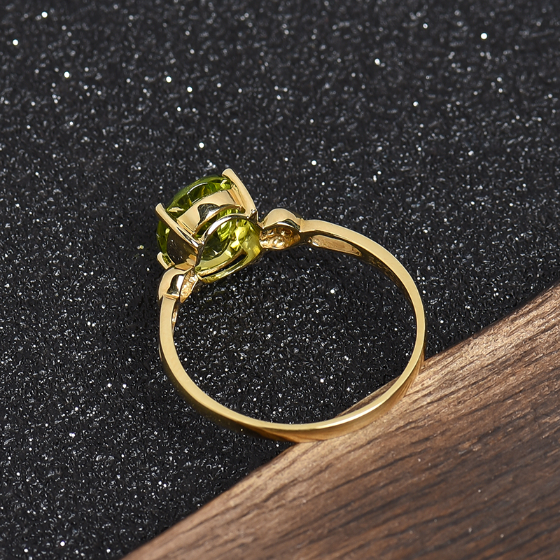 天然橄榄石戒指-红掌柜 