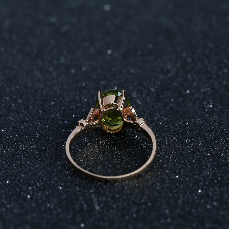 天然橄榄石戒指-红掌柜 