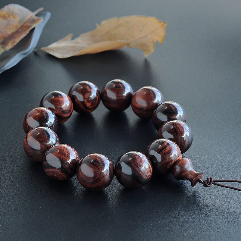 海南黄花梨单圈手串-红掌柜