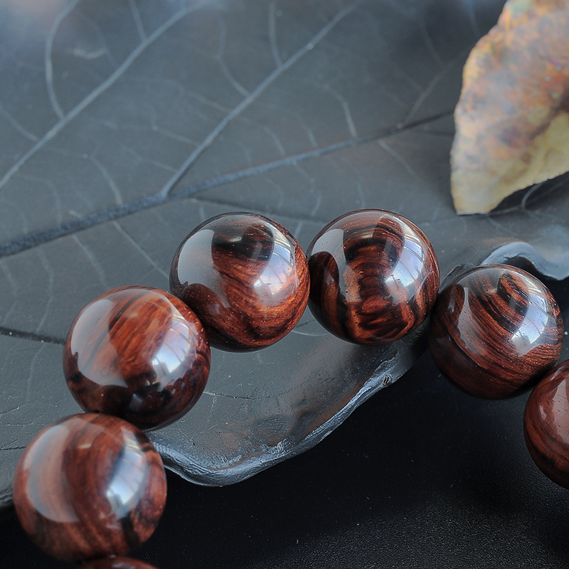 海南黄花梨单圈手串-红掌柜