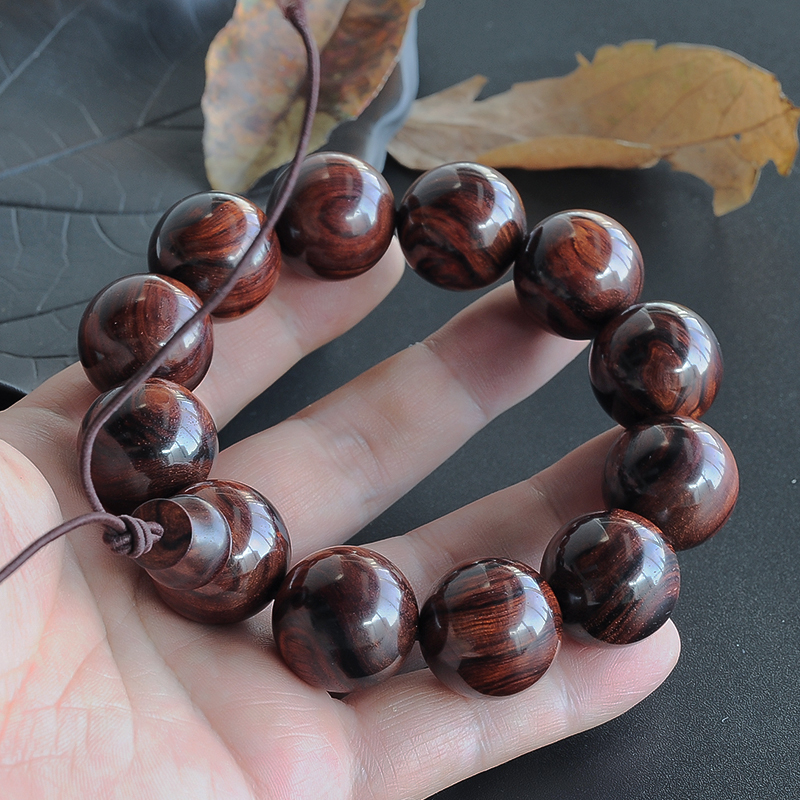 海南黄花梨单圈手串-红掌柜