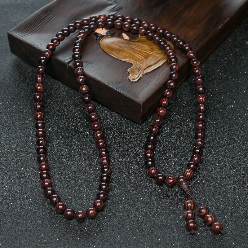 天然黄花梨108佛珠-红掌柜