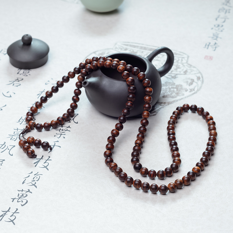 黄花梨108佛珠-红掌柜