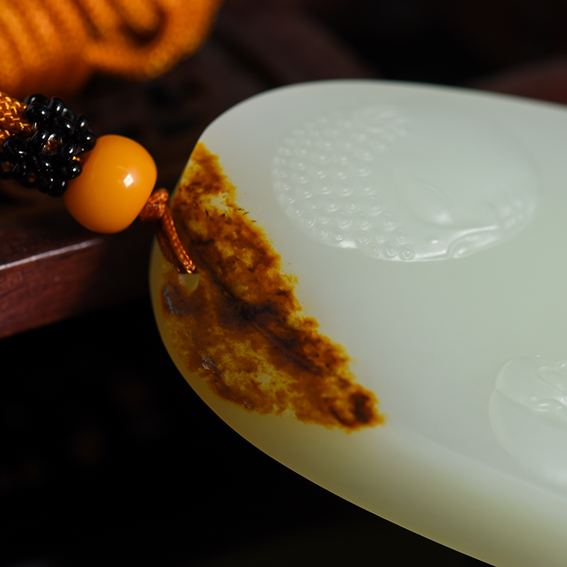 天然和田玉我心向佛挂件-红掌柜