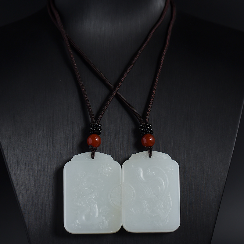 天然和田玉龙凤-红掌柜