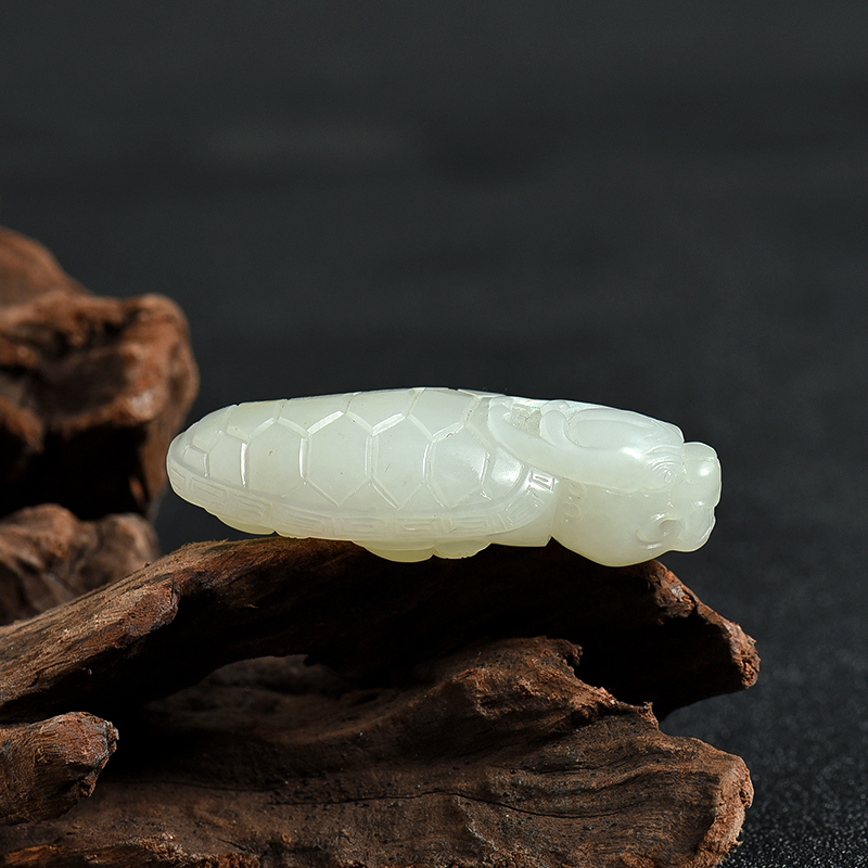 新疆籽料和田玉龙龟吊坠-红掌柜