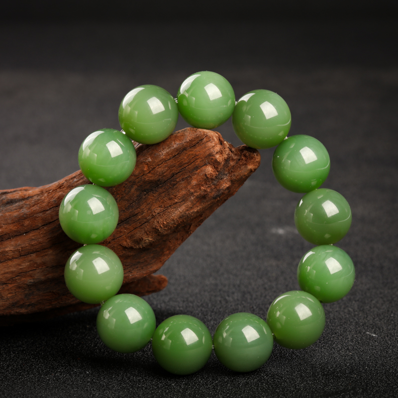 天然俄料碧玉手串-红掌柜