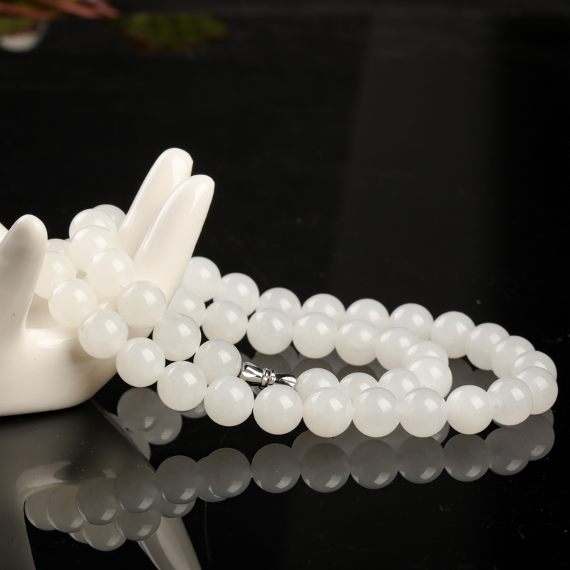 天然和田白玉山料项链-红掌柜