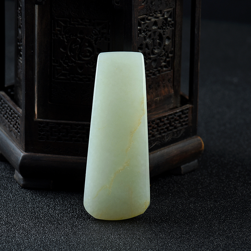 新疆天然籽料和田青白玉吊坠 - 红掌柜