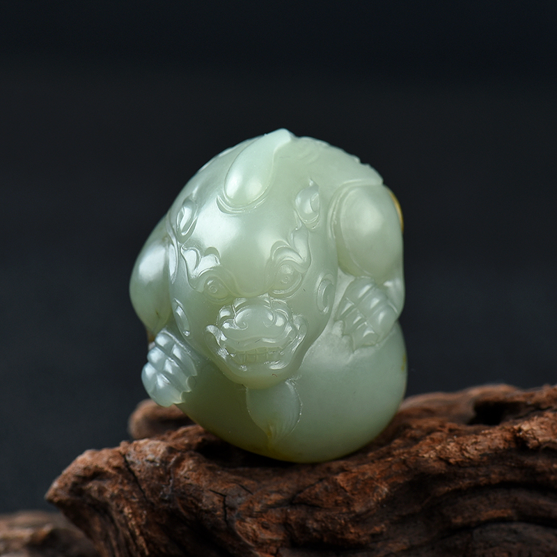 天然籽料和田青玉貔貅吊坠 - 红掌柜