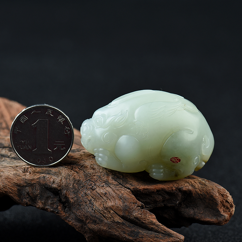 和田玉籽料吊坠-红掌柜