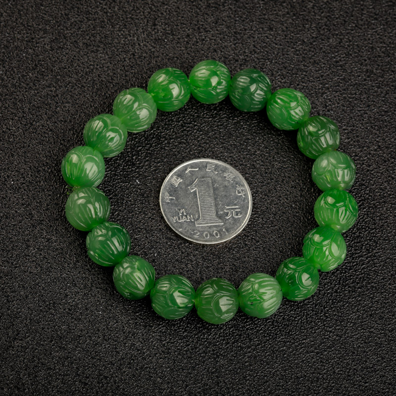 天然碧玉单圈手串-红掌柜