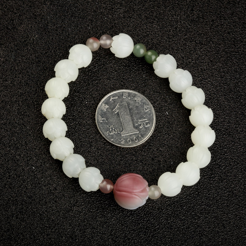 俄料白玉手串-红掌柜