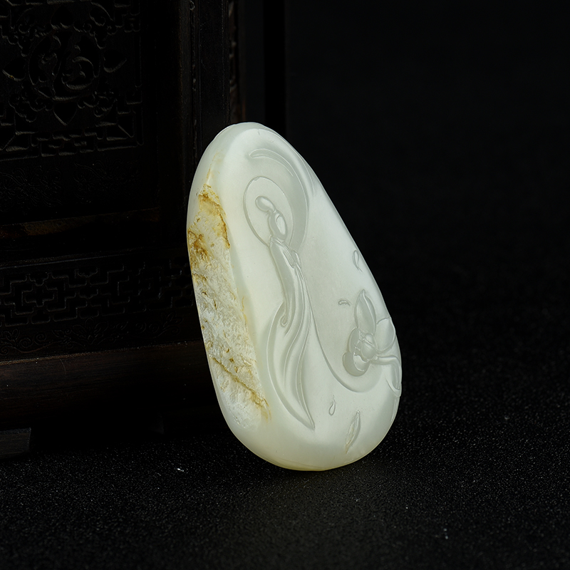 新疆和田白玉籽料天女-红掌柜