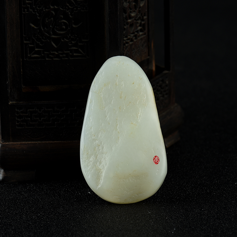新疆天然和田白玉籽料天女吊坠-红掌柜