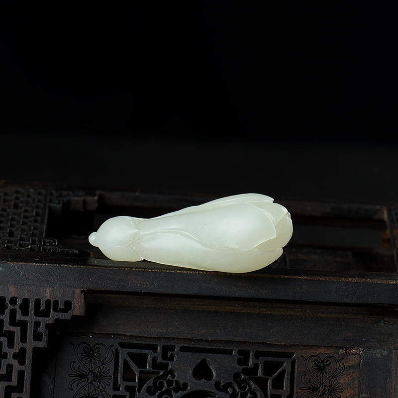 天然新疆和田白玉籽料-红掌柜