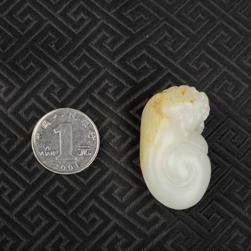 天然俏色和田玉籽料-红掌柜