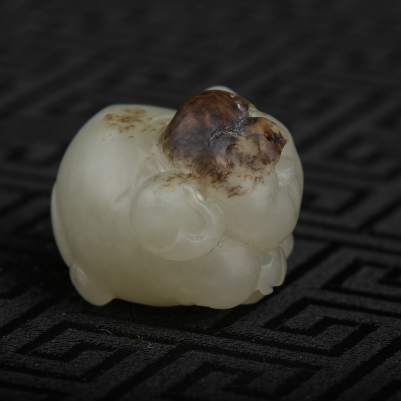 新疆天然和田玉籽料吊坠-红掌柜