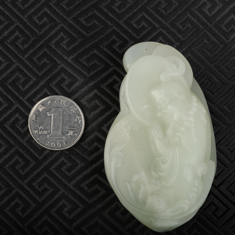 新疆和田白玉籽料吊坠-红掌柜