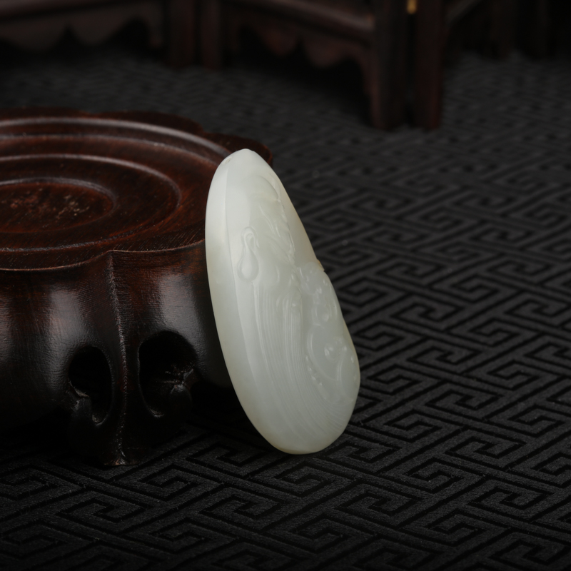 籽料和田白玉吊坠-红掌柜