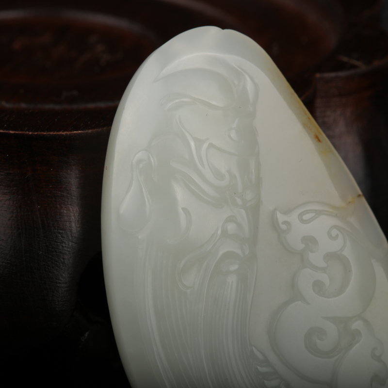 天然和田白玉籽料吊坠-红掌柜