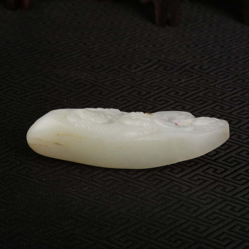 天然籽料和田白玉貔貅手把件-红掌柜