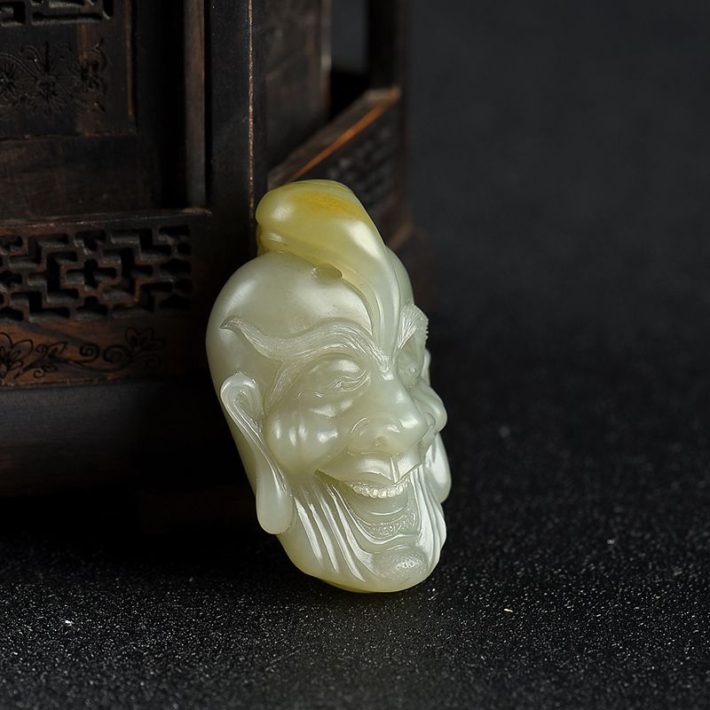 籽料和田青白玉吊坠-红掌柜