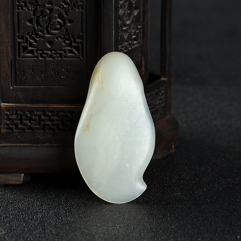 新疆天然籽料和田白玉年年有余吊坠-红掌柜