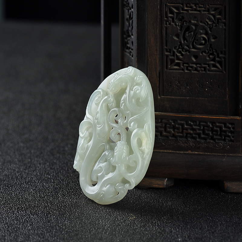 和田玉籽料吊坠-红掌柜