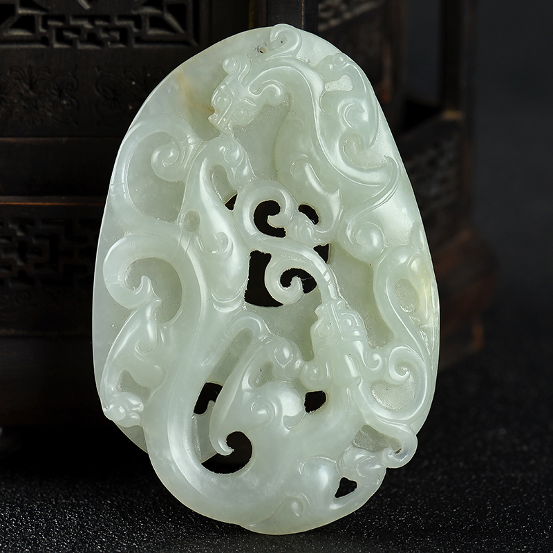 新疆天然籽料和田青白玉-红掌柜