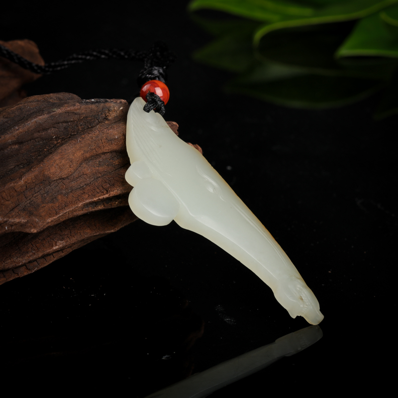 和田白玉马到成功吊坠-红掌柜