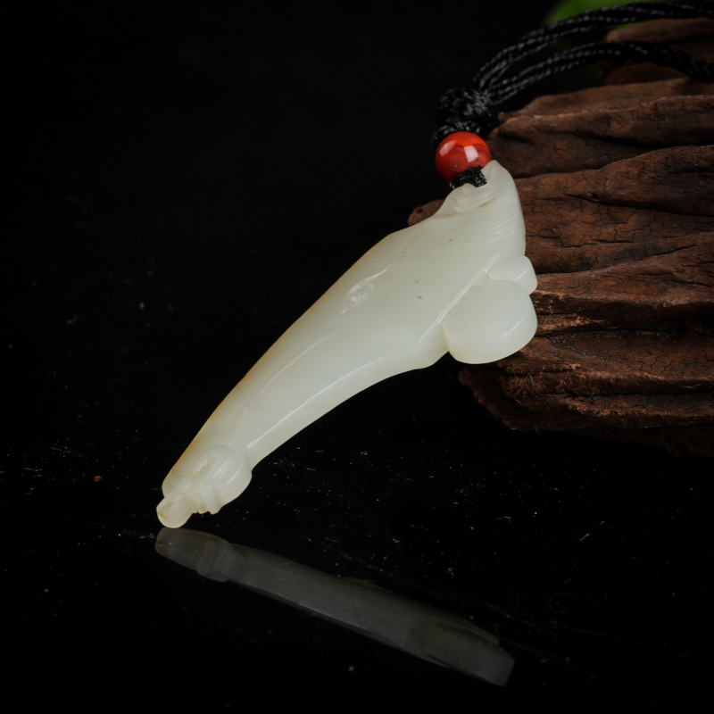 籽料和田白玉吊坠-红掌柜