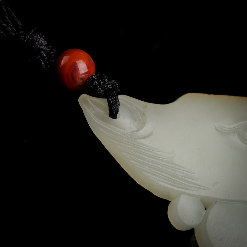 天然和田白玉马到成功吊坠-红掌柜