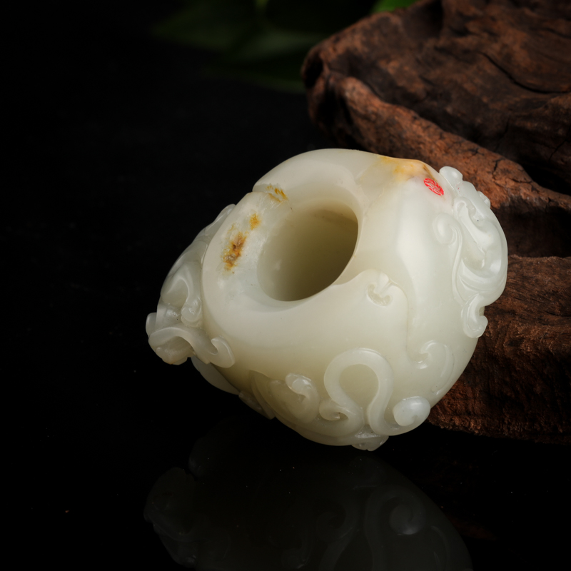 籽料和田玉扳指-红掌柜