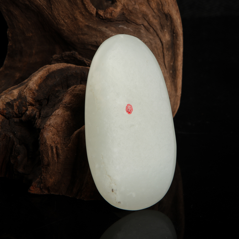 籽料和田白玉一品清廉吊坠-红掌柜