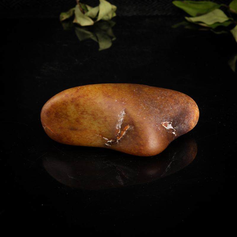 和田玉随形原矿-红掌柜