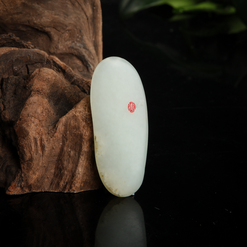 和田白玉佛吊坠-红掌柜